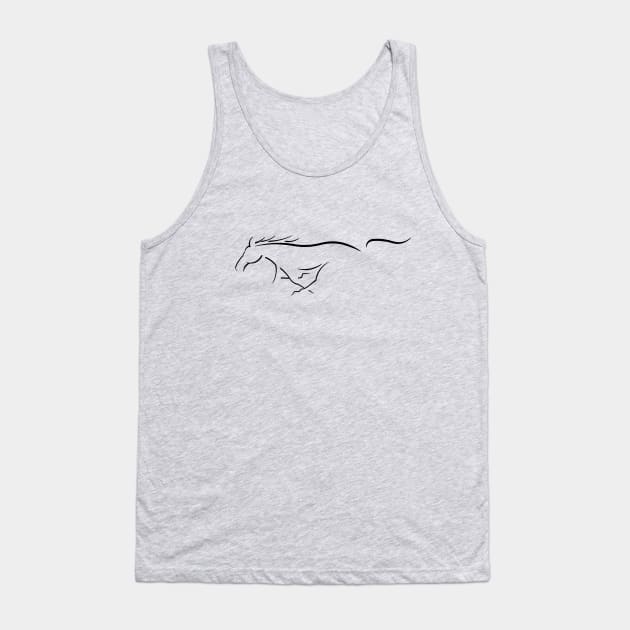 Mustang Stencil, black Tank Top by mal_photography